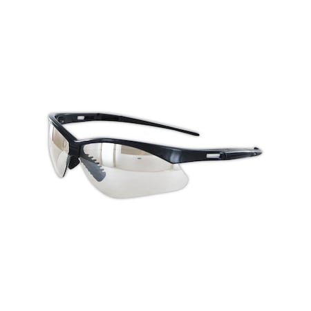 Magid Safety Glasses, Uncoated, Indoor/Outdoor Lens, Black Frame, 1 PR Y777MBIO